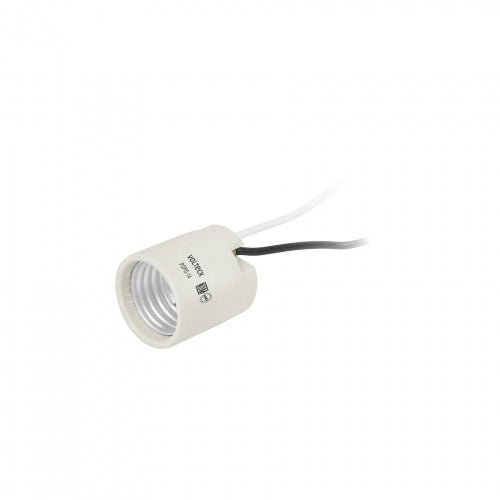 Portalámpara de porcelana, sencillo, Volteck 46528 POPO-14