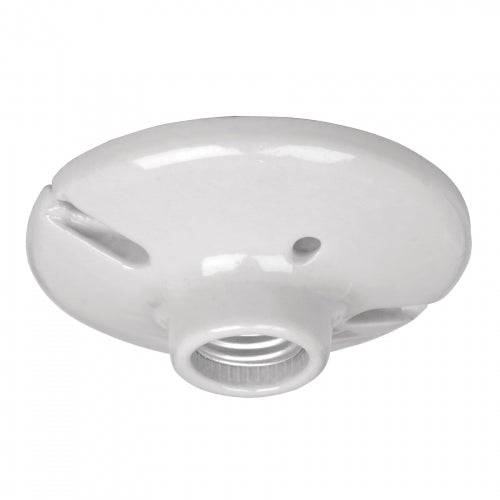 Portalámpara de porcelana, 4-1/2', redonda, a granel Volteck 47915 POPO-18G