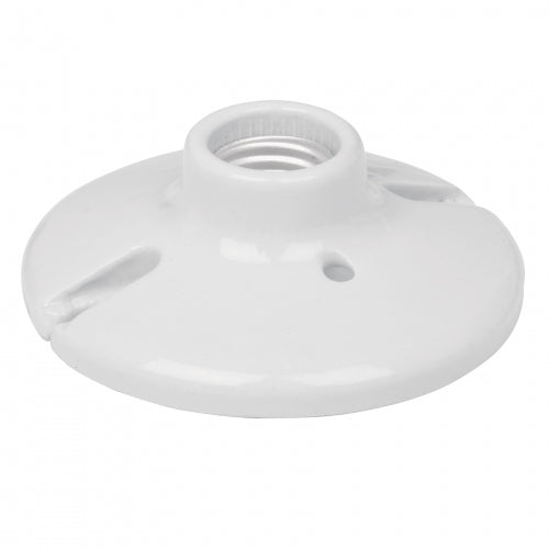 Portalámpara de porcelana, 4-1/2', redonda, Volteck 46524 POPO-18