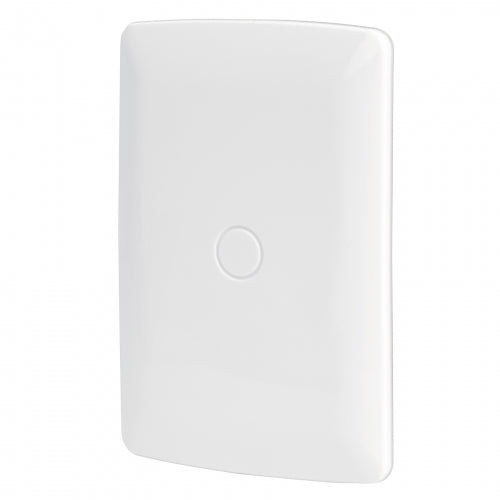 Placa de ABS, ciega, línea Italiana, color blanco, Volteck 46141 PPC-IB