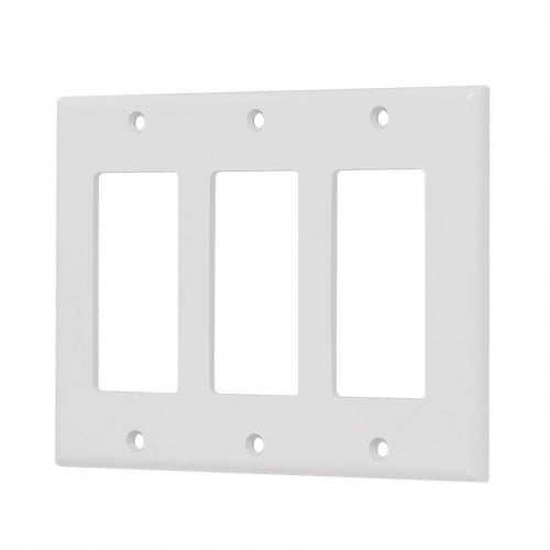 Placa 3 ventanas, de policarbonato, línea Classic, Volteck 46420 PPTR-CL
