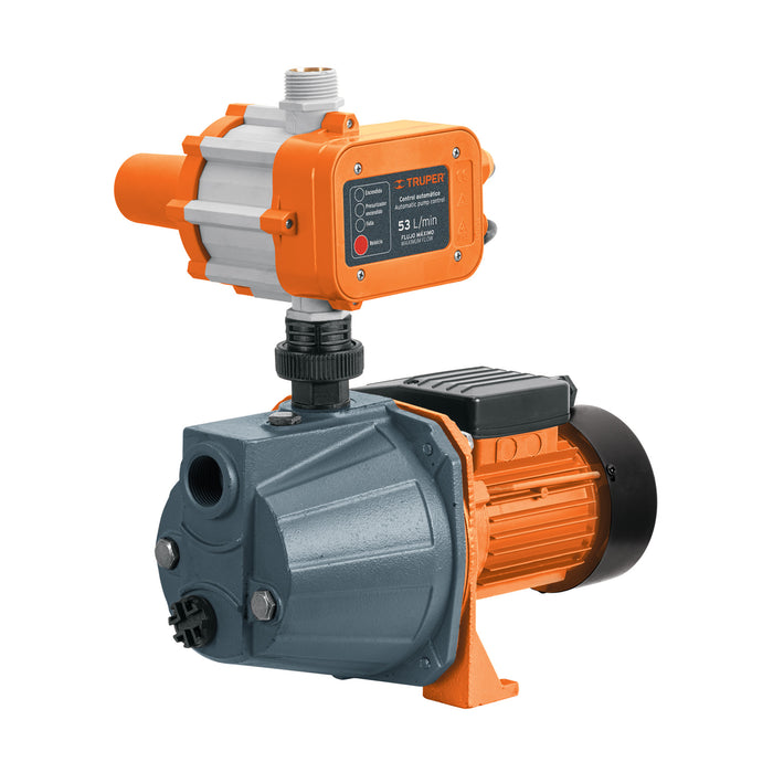 Bomba presurizadora jet hierro 1/2 HP con control, Truper Código: 102856