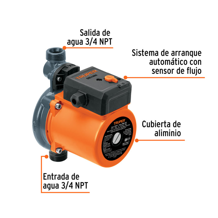 Bomba presurizadora 1/3 HP, Truper Código: 103356