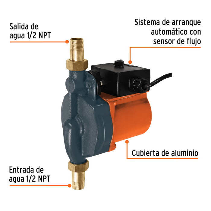 Bomba presurizadora jet hierro 1 HP con control, Truper 102855 PRE-1