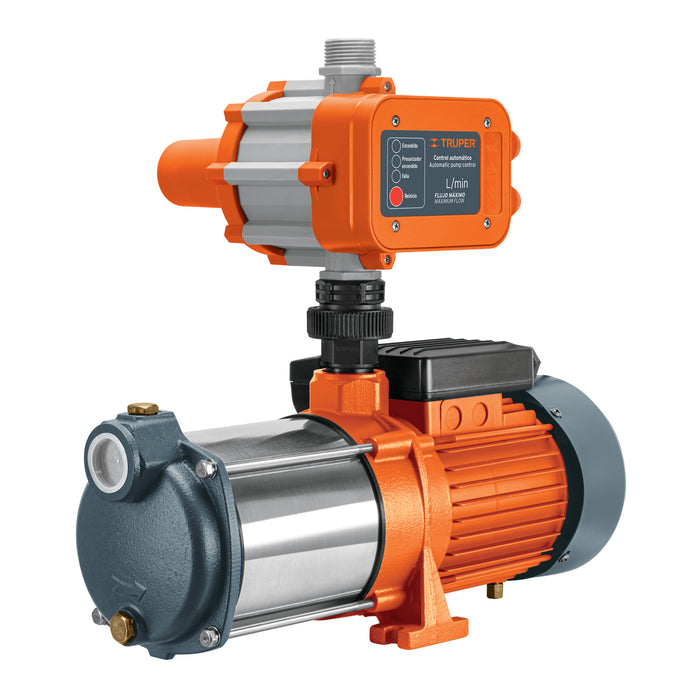 Bomba presurizadora multietapas 1 1/3 HP con control, Truper Código: 102387