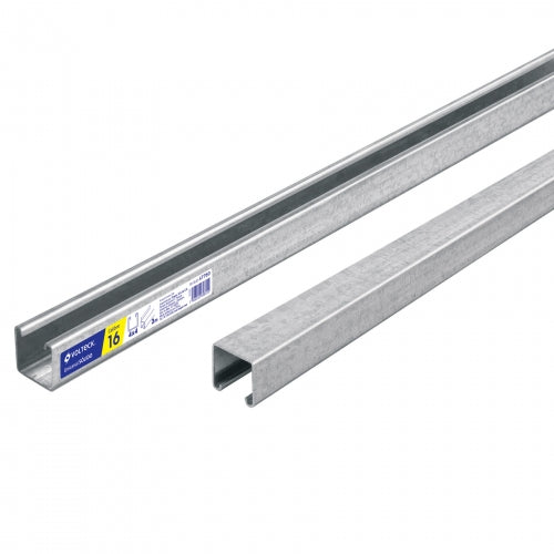 Perfil unicanal sólido de 3 m, 4 x 4 cm, calibre 16, Volteck 47760 PU-164S