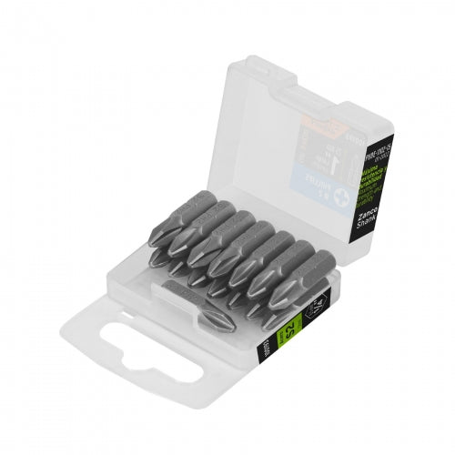 Estuche con 15 puntas de cruz PH2 largo 1', Truper Expert 100193 PUDE-1102-15