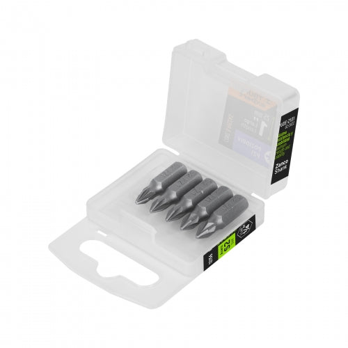 Estuche con 5 puntas pozidriv PZ1 largo 1', Truper Expert 12156 PUDE-2101