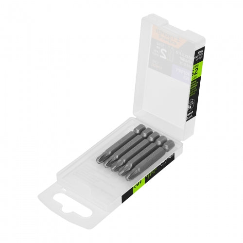 Estuche con 5 puntas pozidriv PZ3 largo 2', Truper Expert 12164 PUDE-2203