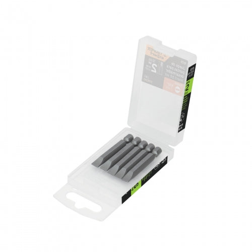 Estuche con 5 puntas planas de 9/32' largo 2', Truper Expert 12173 PUDE-3228