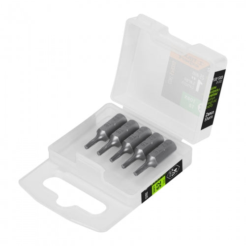 Estuche con 5 puntas torx T8 largo 1', Truper Expert 12192 PUDE-5108