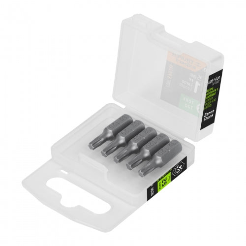 Estuche con 5 puntas torx T20 largo 1', Truper Expert 12200 PUDE-5120