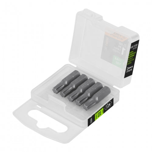 Estuche con 5 puntas torx T30 largo 1', Truper Expert 12204 PUDE-5130