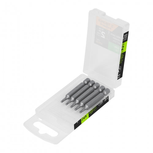 Estuche con 5 puntas torx T10 largo 2', Truper Expert 12213 PUDE-5210