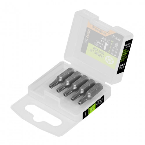 Estuche con 5 puntas torx T20 con seguro largo 1', Expert 12265 PUDE-6120