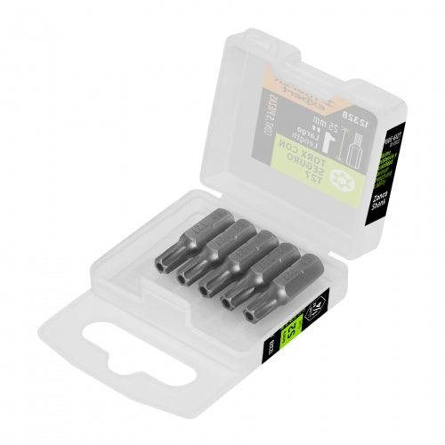Estuche con 5 puntas torx T27 con seguro largo 1', Expert 12328 PUDE-6127