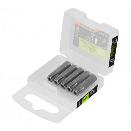 Estuche con 5 puntas torx T40 con seguro largo 1', Expert 12354 PUDE-6140