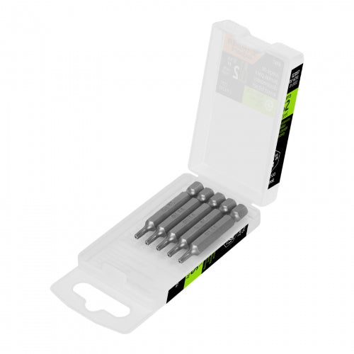 Estuche con 5 puntas torx T10 con seguro largo 2', Expert 12357 PUDE-6210