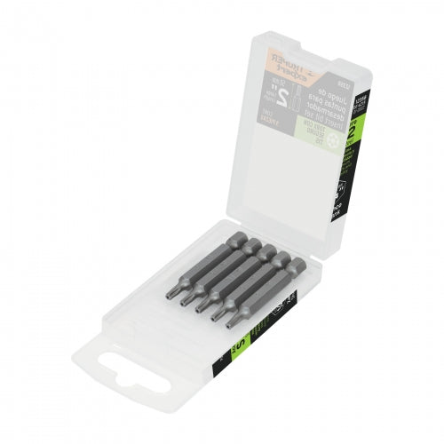Estuche con 5 puntas torx T15 con seguro largo 2', Expert 12358 PUDE-6215