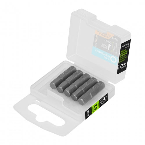 Estuche con 5 puntas hexagonales de 6 mm largo 1', Expert 12549 PUDE-7106