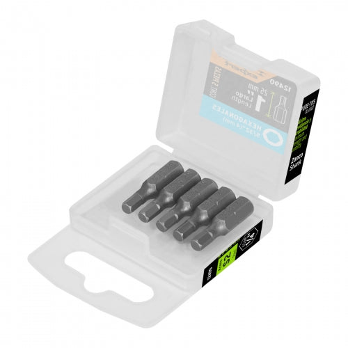 Estuche con 5 puntas hexagonales de 5/32mm largo 1', Expert 12490 PUDE-7115