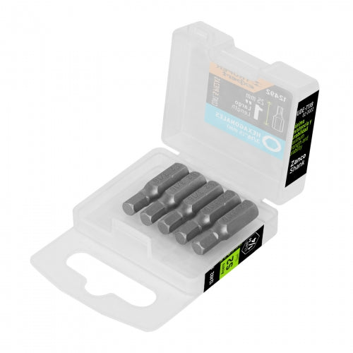 Estuche con 5 puntas hexagonales de 3/16mm largo 1', Expert 12492 PUDE-7118
