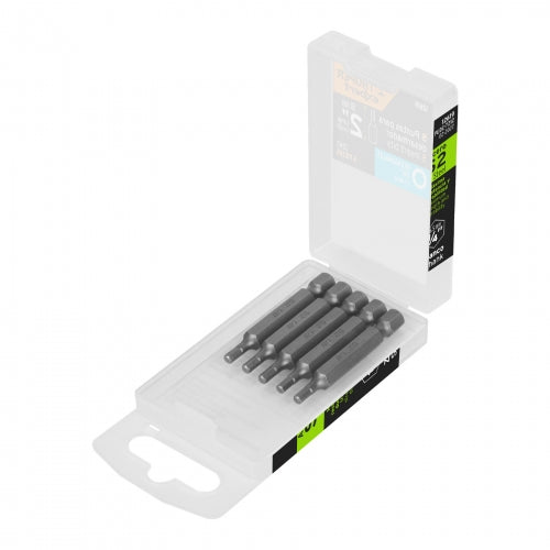Estuche con 5 puntas hexagonales de 1/8mm largo 2', Expert 12619 PUDE-7212