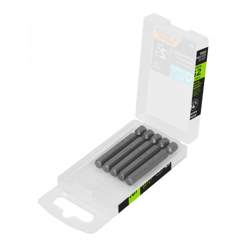Estuche con 5 puntas hexagonales de 1/4mm largo 2', Expert 12653 PUDE-7225