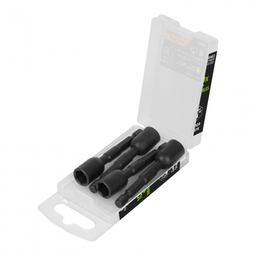 Estuche con 4 dados magnéticos de impacto 3/8' largo 2-1/2' 100822 PUDE-9027I