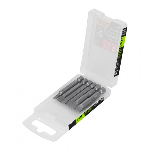 Estuche con 6 puntas planas combinadas largo 2', Expert 100506 PUN-6PL2