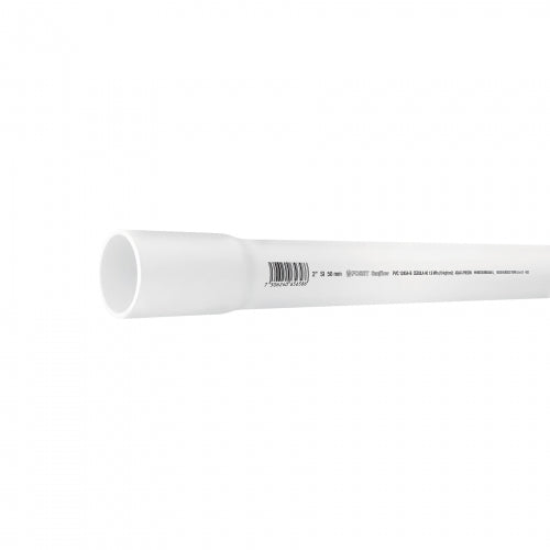 Tubo de 2' de PVC hidráulico cédula 40, de 3 m, Foset 45522 PVC-006