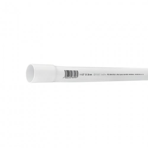 Tubo de 3 m de PVC de 1-1/2' hidráulico RD 26, Foset 40085 PVC-105