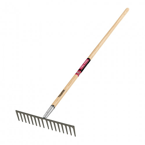 Rastrillo recto reforzado, 16 dientes, mango de 60', Truper 17888 R-16MX