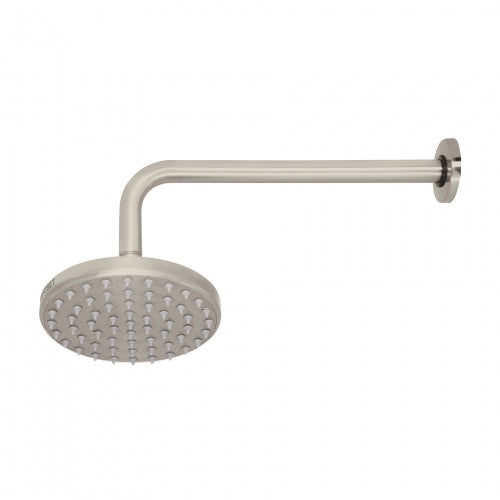 Regadera satín 6' plato redondo, con brazo, Foset Element 45576 R-206N