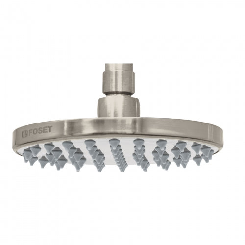 Regadera satín 6' plato redondo, sin brazo, Foset Element 45582 R-206SN