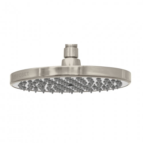 Regadera satín 8' plato redondo, sin brazo, Foset Element 45583 R-208SN