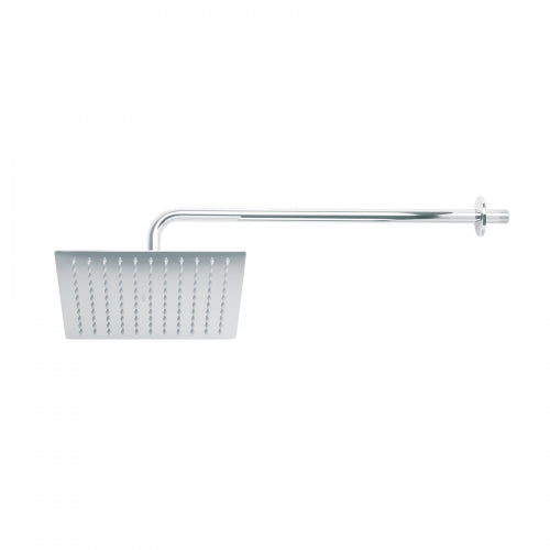 Regadera cromo 10' plato cuadrado delgado con brazo, Riviera 45773 R-310