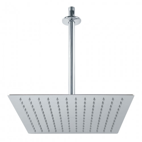 Regadera cromo 12' plato cuadrado delgado con brazo, Riviera 45775 R-312