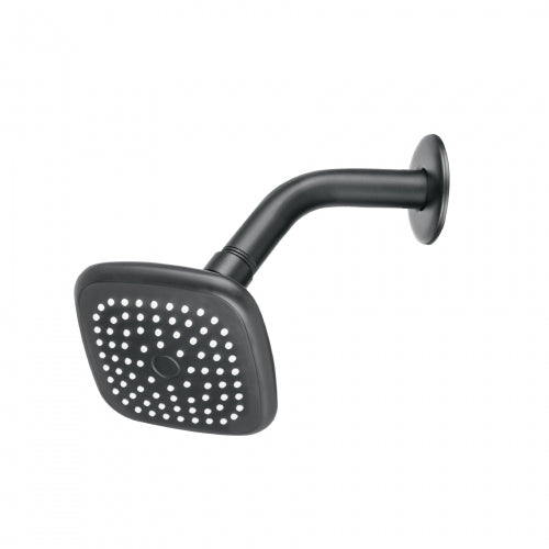 Regadera cuadrada 3-3/4' brazo y chapetón, negro, Basic 48420 R-401M