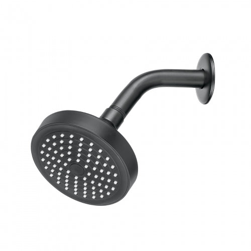 Regadera redonda 4-1/4' brazo y chapetón, negro, Basic 48422 R-402M