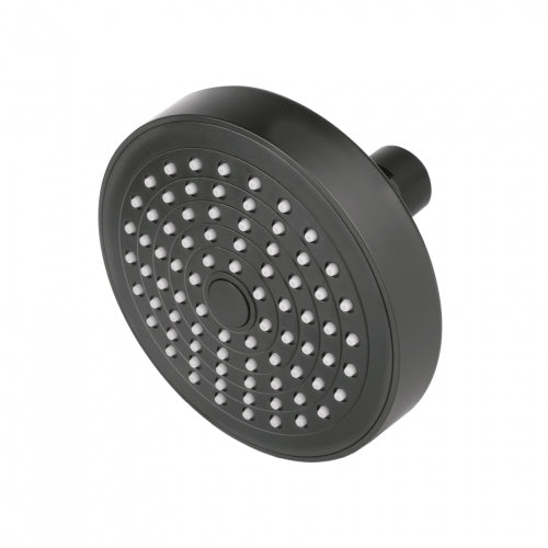 Regadera redonda de ABS 4-1/4' sin brazo, negro, Basic 48423 R-402SM