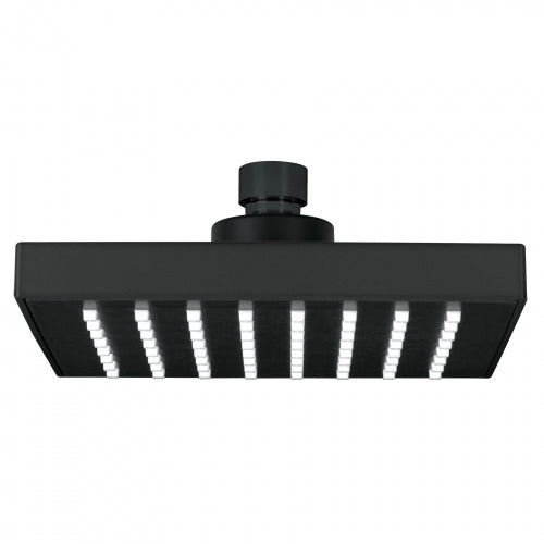 Regadera cuadrada ABS 6' acabado negro mate sin brazo, Foset 46747 R-404SM