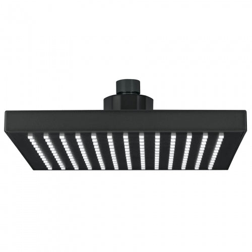 Regadera cuadrada ABS 8' acabado negro mate sin brazo, Foset 46749 R-405SM