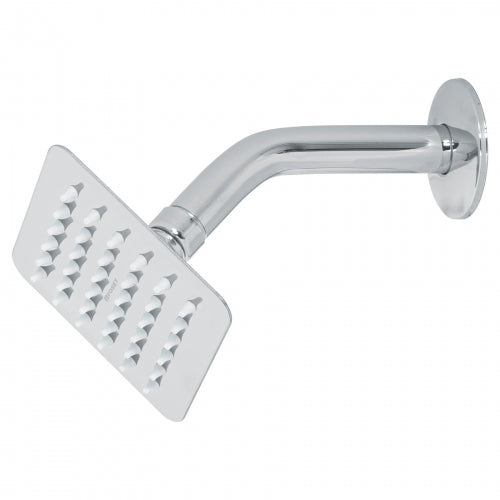 Regadera cuadrada 4', acero inox, con brazo, cromo, Túbig 47734 R-413