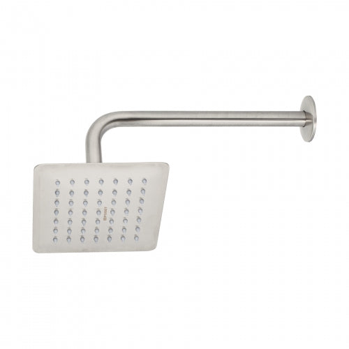 Regadera cuadrada 6', acero inox, con brazo, satín, Túbig 47742 R-414N