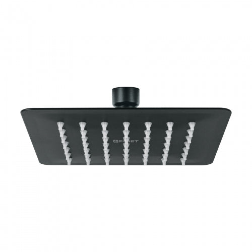 Regadera cuadrada 6', acero inox, sin brazo, negro, Túbig 47749 R-414SM