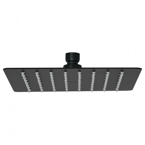 Regadera cuadrada 8', acero inox, sin brazo, negro, Túbig 47751 R-415SM