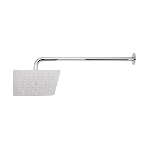 Regadera cuadrada 8', acero inox, con brazo, cromo, Túbig 47738 R-415