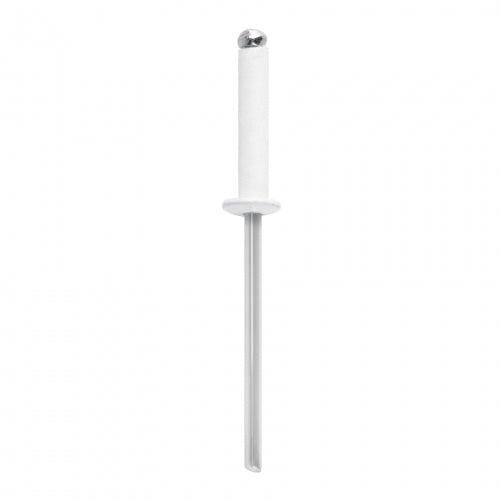 Bolsa c/50 remaches 1/8'x1/2' blancos de aluminio, ala 1/4' 46574 R-48BB