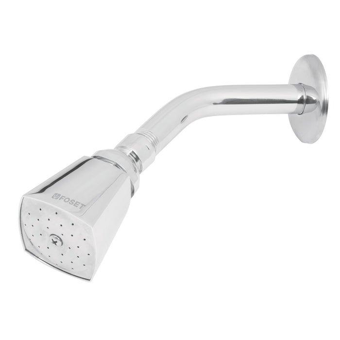 Regadera cuadrada 2' brazo y chapetón de acero, Foset Aqua 49248
